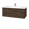 Dreja Umývadlová skrinka BONO SZZ 100 (umývadlo Euphoria) - D25 Teak / Úchytka T34 / D25 Teak