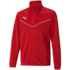Puma Flísové mikiny Teamrise 1/4 Zip Top Jr Červená