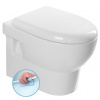 ABSOLUTE WC misa závesná, Rimless, 50x35 cm, biela
