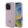 Zadný kryt Guess PU Grained 4G Small Metal Logo MagSafe pre iPhone 16 Pro Max Pink