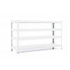 Policový regál Trestles RH 1000x1200x600, nosnosť 1400 kg, 4 police Farba: biela, Typ police: biela HDF 5 mm