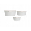 OKRUHÉ PLASTOVÉ NÁDOBY NA POTRAVINY KRÉMOVÉ - SADA 3 KS 18,5X8,2 CM