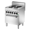 Bartscher Elektrický sporák 650, Š700, 4 platne, elektrická rúra 115058 | Bartscher