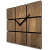 Drevené hodiny na stenu HARMONY - hnedé