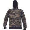 CRV CRAMBE / Maskáčová mikina / klokanka s kapucňou - zelená camouflage S