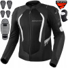 Motocyklová bunda SHIMA MESH PRO 2.0 BLACK WHITE na leto veľ. XXL