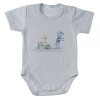 MBaby Bavlnené body s krátkym rukávom, Maják, sivé. veľ. 62 80 (9-12m)