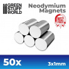 Green Stuff World Neodymové magnety 3x1mm - 50ks (N52) (Green Stuff World)