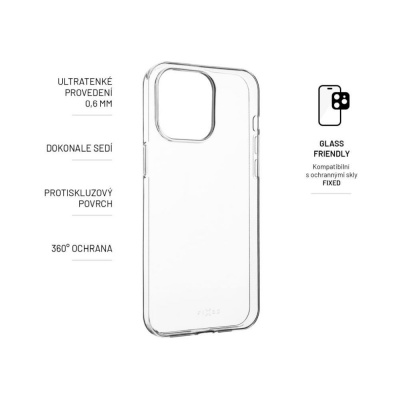 Ultratenké silikónové púzdro FIXED Skin pre Apple iPhone 15 Pro Max, transparentné