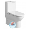 AQUALINE JALTA RIMLESS 63cm set WC kombi komplet a CLEAN STAR bidetové sedátko, zadný/spodný odpad, LB402-1