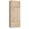 Skriňa s nadstavcom S 90 cm 2D 2SZ CLP dub sonoma