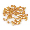 Sklenené voskové perly Ø6 mm zlatá svetlá 50g