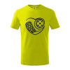 Florbal love - Tričko detské bavlnené - 134 cm/8 rokov ( Limetková )