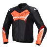 Bunda FASTER 3, ALPINESTARS (čierna/červená fluo, veľ. 56)