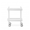 Normann Copenhagen Príručný stolík Block Table – biely/biely jaseň