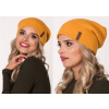 Fashionweek Elegantná dámska teplá čiapka v módnych farbách BEANIE ZIZI-V1 Farba: horčicovou, Veľkosť: Universal
