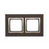 Kontakt Simon 2-rámček Simon54 NATURE wenge/zlato drevený DRN2/85
