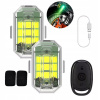2KS Bezdrôtová LED stroboskopická lampa Silná biela + Farba s diaľkovým ovládaním