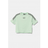 Detské bavlnené tričko EA7 Emporio Armani zelená farba, s potlačou, 7B000048 AF12874 7B000048.AF12874 130