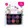 LUKKY krémové očné tiene s trblietkami a štetcom, orgovánová 6 farieb