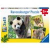 Ravensburger Kinderpuzzle - 05666 Panda, Tiger und Löwe - 3x49 Teile Puzzle für Kinder ab 5 Jahren