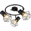 Globo Lighting Priska stropné svietidlo 3x40 W čierna 54017-3