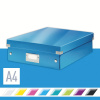 Archivačná krabica LEITZ WOW Click & Store A4 28.1 x 10 x 37 cm, modrá (60580036)