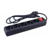 Predlžovací prívod Office Products 1,5m/5 zásuviek, čierny