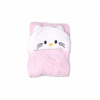 Detská deka Happy Baby bielo-ružová – mačička