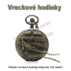 Vreckové hodinky - retro bronzový LIETADLO 2 3D dizajn