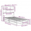 vidaXL Posteľ s knižnicou bez matraca vosková 100x200 cm masívne drevo - Hnedá - 154760-209610