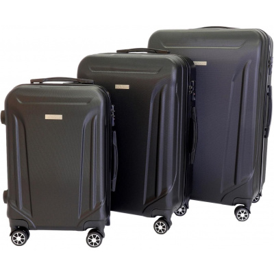 Sada kufrov Sada 3 kufrov T-class 796, M, L, XL, ABS, TSA zámok (čierna) (8594206310411)