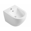 CERANO - Keramický závesný bidet Fizo - biela lesklá - 36x37x49 cm