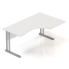 Lenza Ergonomický stôl Visio 160 x 100 cm, pravý, biela
