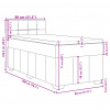 vidaXL Posteľný rám boxsping s matracom krémový 80x200 cm látka - Krémová - 210698-95463