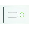 JIKA PL8 Dual Flush ovládacie tlačidlo dvojčinné, biele, zelený krúžok, H8936460000001