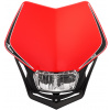 UNI predná maska aj so svetlom V-Face FULL LED, RTECH (červeno-čierna)
