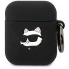 Karl Lagerfeld 3D Logo NFT Choupette Head Silikónové Puzdro na Airpods 1/2 Black KLA2RUNCHK