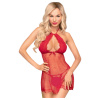 Penthouse Libido Boost - čipkované babydoll a tangá (červené) - M/L