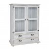 Masívna komoda WHITE HOME Slim COM108/B presklená Barevné provedení: Bílý vosk K17 - světlý vosk K01