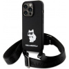 Karl Lagerfeld iPhone 15 Pro Max Crossbody Silicone Choupette čierne