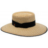Slamený klobúk - Pork-pie Jil so širšou asymetrickou krempou - Mayser - UV faktor 80 Veľkosť: Unisize (S-XL)