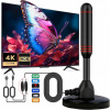 Vnútorná izbová anténa DVB-T/DVB-T2 s HDTV zosilňovačom pre televízor