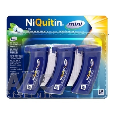 NiQuitin Mini 4 mg pas ord (3x20) 1x60 ks, 8594060896410
