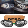 BMW E87 E812004-2001 LAMPA REFLEKTOR KRÚŽKY LED BLACK ĽAVÁ