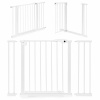 EcoToys Bezpečnostná závorová brána 74-105 cm na schody a dvere oceľové doplnkové panely biela ECOTOYS