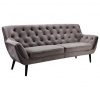 Stylife SEDAČKA CHESTERFIELD, textil, sivá, čierna - Sedačky - 001491003203