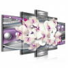 Obraz na plátne viacdielny - OB3987 - Biela orchidea 100cm x 50cm - S19