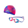 Akční set Aqua Sphere FASTLANE Pink Iridescebt Mirror + Plain Silicone Cap