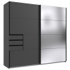 MID.YOU SKRIŇA S POSUVNÝMI DVERAMI, antracitová, číra, 225/210/64 cm - Online Only spálne - 001787040009